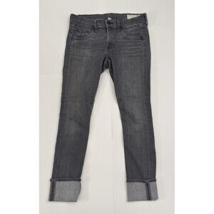 Rag & Bone Everett Skinny Low Rise Jeans Gray Size 27 W1502C933EVE